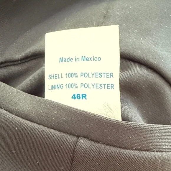 Mens Twillory Black Performance Blazer 46R Sport Coat 2 Button washable - Picture 7 of 9